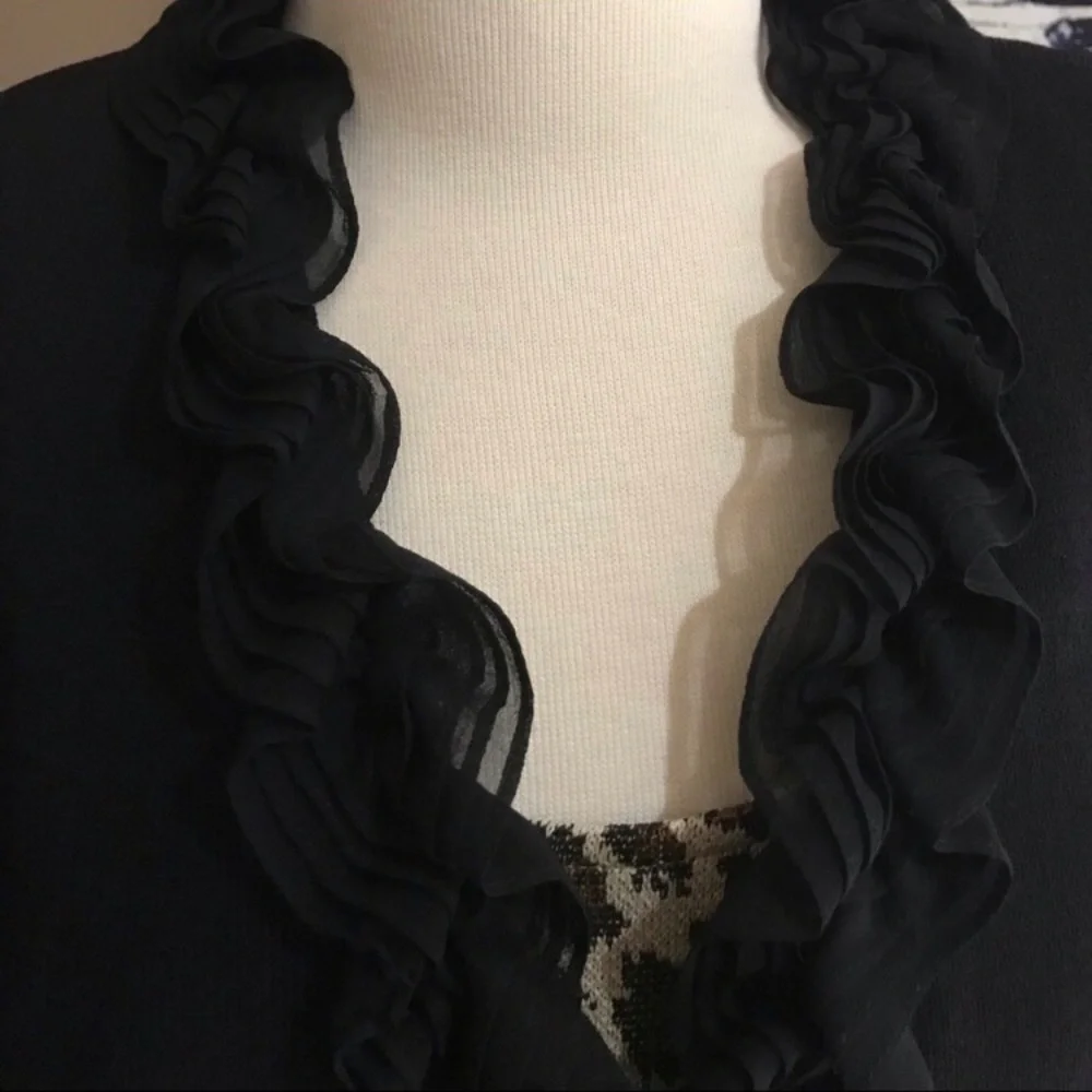 St. John Ruffled Jacket. - Picture 3 of 6